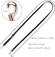 Vista 3 de VanEnjoy Correas cruzadas ajustables de cuero genuino de repuesto – ancho 1/2 pulgadas, longitud 25-51 pulgadas