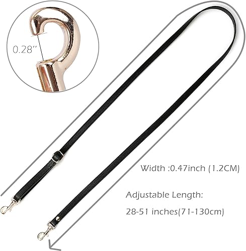Miniatura 3 de VanEnjoy - Correas cruzadas ajustables de cuero genuino, de repuesto ancho 12 pulgadas, longitud 25-51 pulgadas