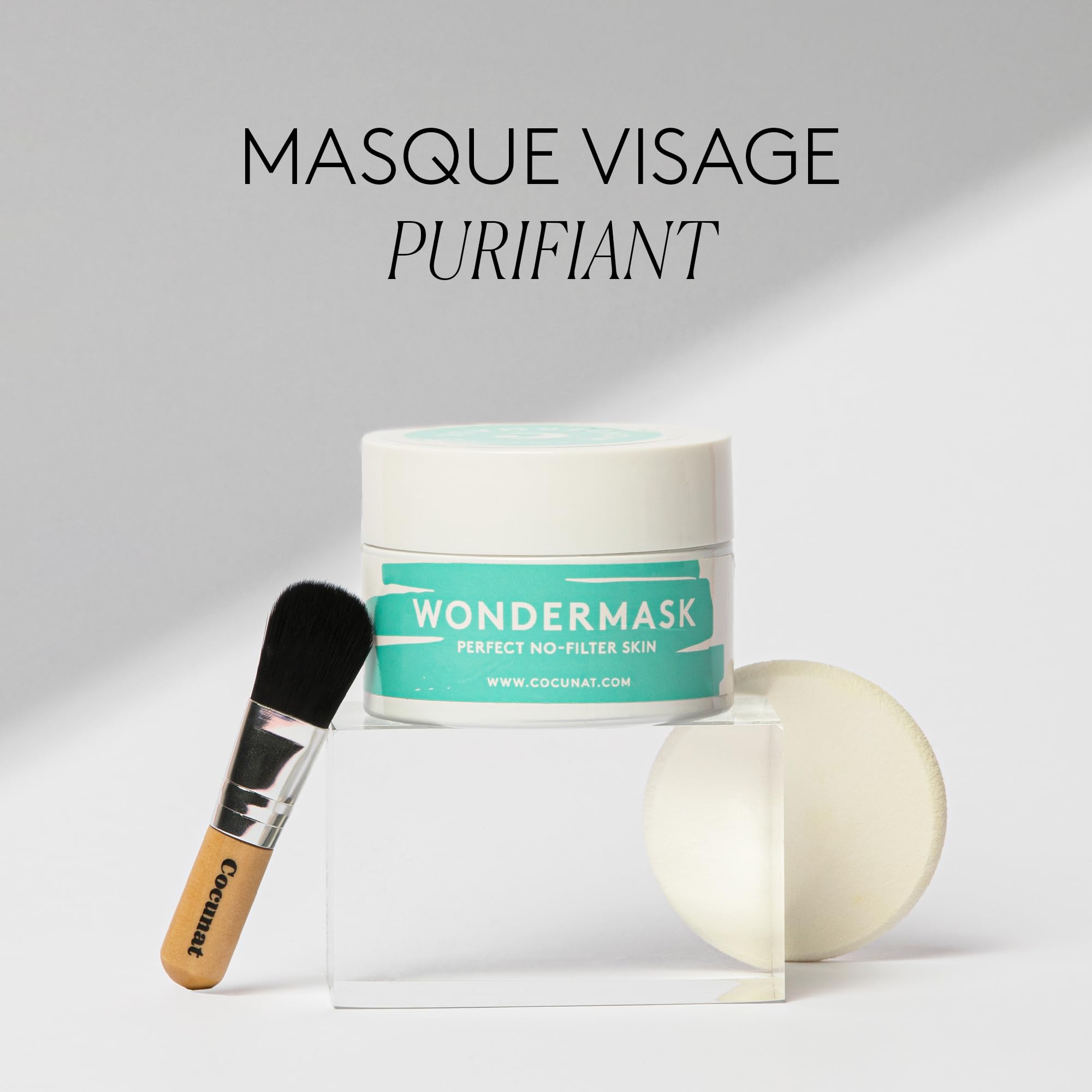 COCUNAT | Wondermask | Masque nettoyant visage | Détoxifie, Exfolie, Resserre et Affine les pores | Masque à l'Argile | Peaux mixtes et grasses |Boutons |Acné | 50 ml