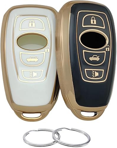 Funda para llavero de TPU compatible con Subaru Ascent BRZ Crosstrek Forester Impreza Legacy Outback WRX WRX STI XV Crosstrek (2014-2026)