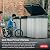 Keter Elite Store Outdoor Storage Shed, 4.6x2.7 Ft, All-Weather, Lockable Doors, Built-in Ventilation, Lid-to-Bin Kit, & Soft Close Mechanism, Grey