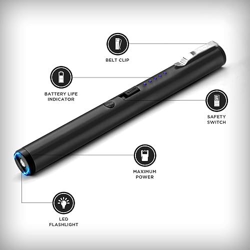 Miniatura 8 de Guard Dog Security Enlight - Pistola aturdidora con linterna, dispositivo de autodefensa, indicador de duración de la batería, clip para cinturón