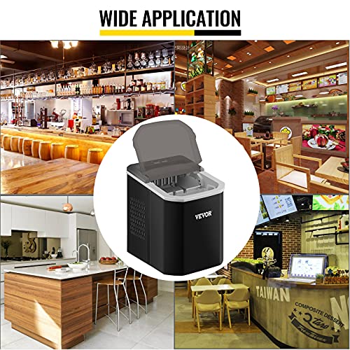 BuoQua 12 kg Eismaschine ABS 220 V Black Ice Cube Maker Maschine 26 Pfund Eismaschine Arbeitsplatte Eismaschine mit LCD… – Bild 8