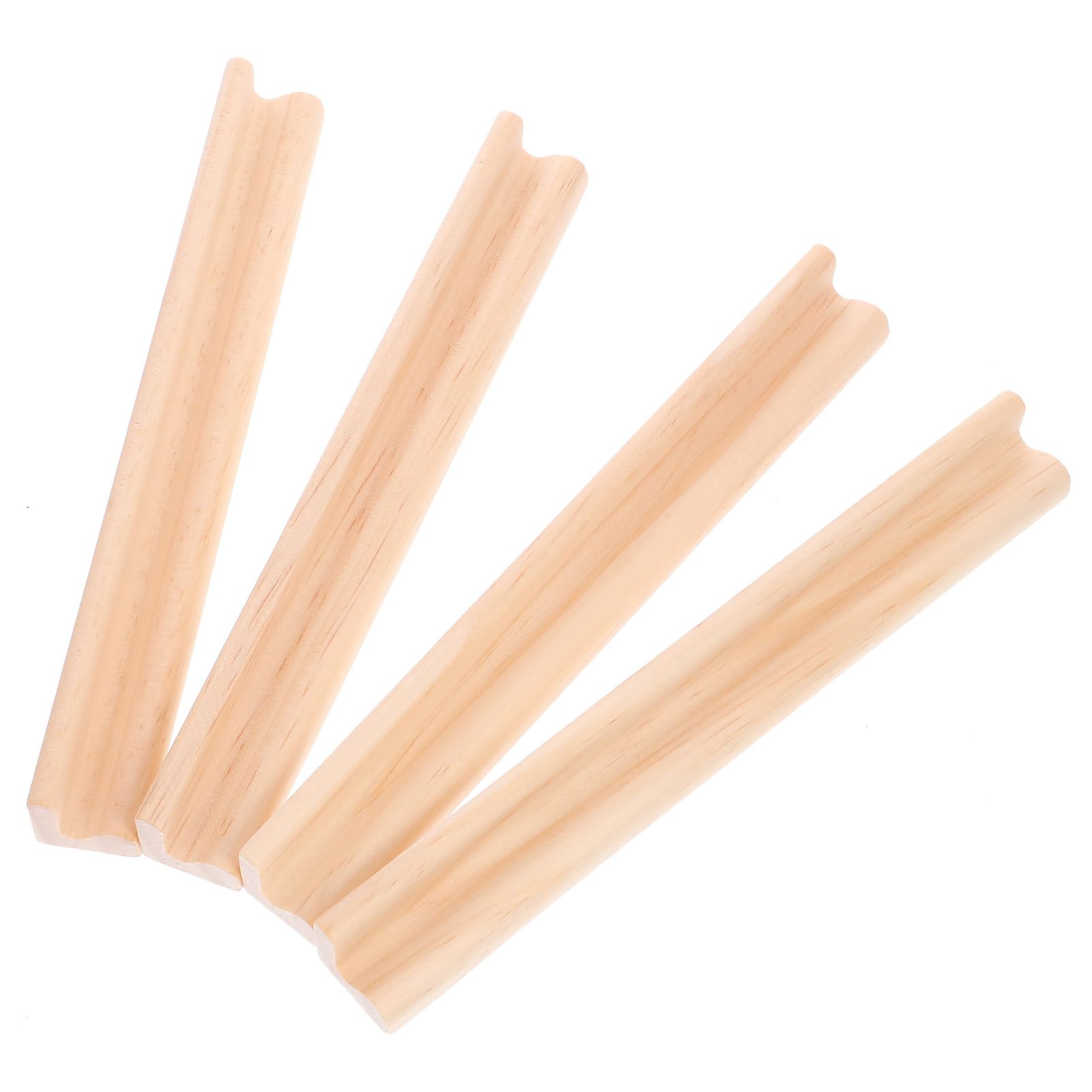 Milisten Wooden Letter Display Bases for DIY Projects 19cm Domino Tile Racks Decorative Wooden Holders for Home Decor and Games