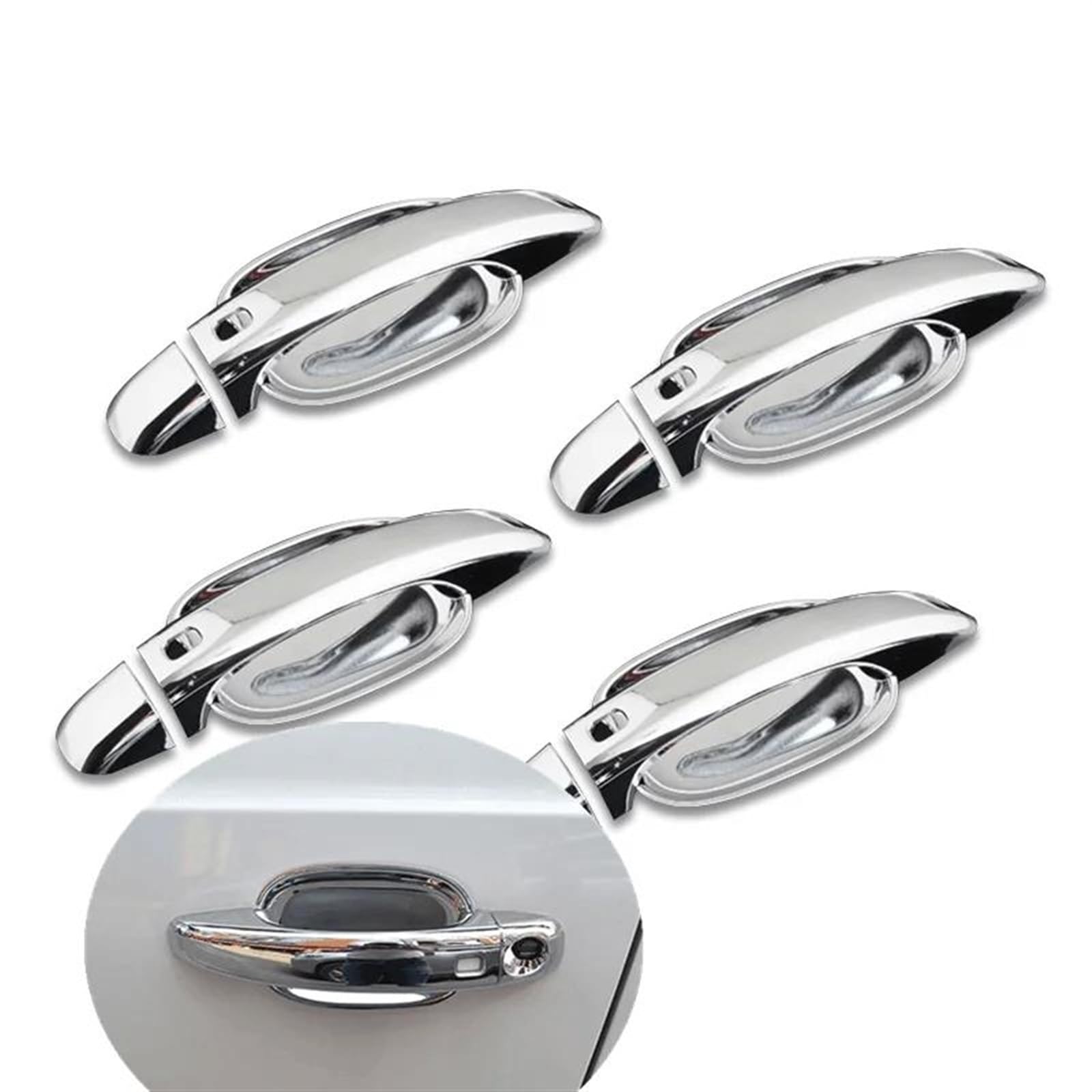 Noheeu Style 6 Car Door Handle Cap Decorative Outer Cover Shell For S4 A5 2009-2015(Style 6)
