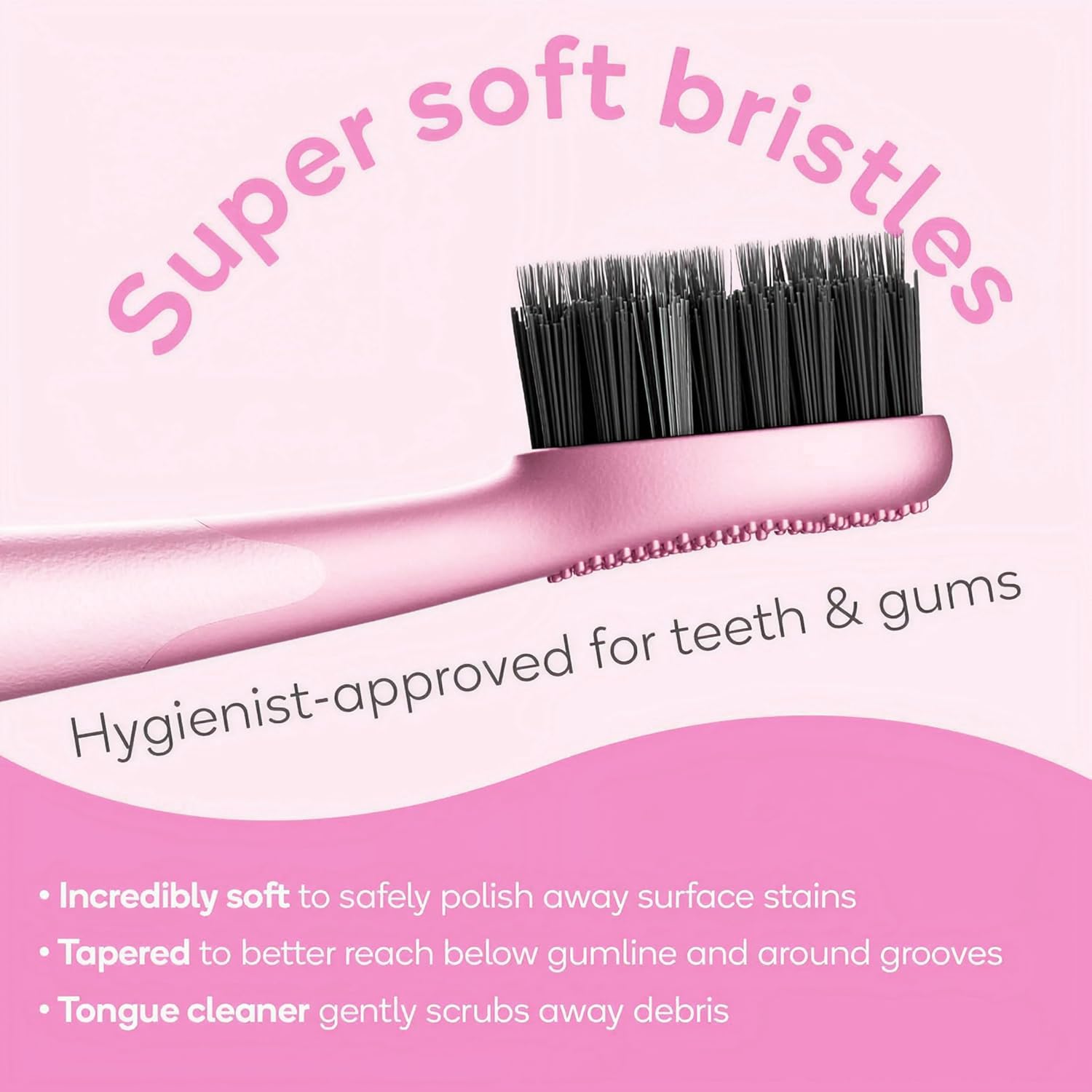 Burst Curve Sonic - Cepillo de dientes eléctrico para adultos (rosa rubor) | Cepillo de viaje delgado con tapa, cerdas ultrasuaves, batería recargable de hasta 2 meses, dos modos y temporizador