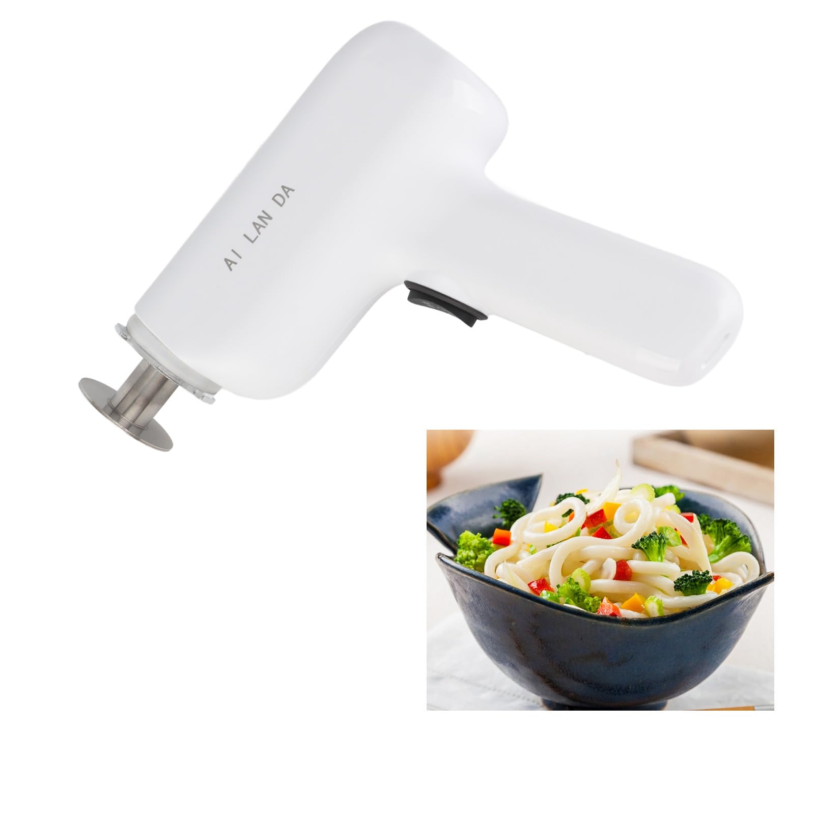 Máquina para Hacer Pasta Eléctrica de Mano, Acero Inoxidable 304