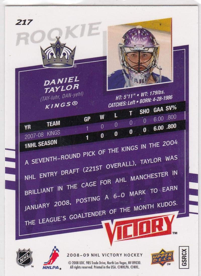 Amazon.com: Hockey NHL 2008-09 Upper Deck Victory #217 Danny