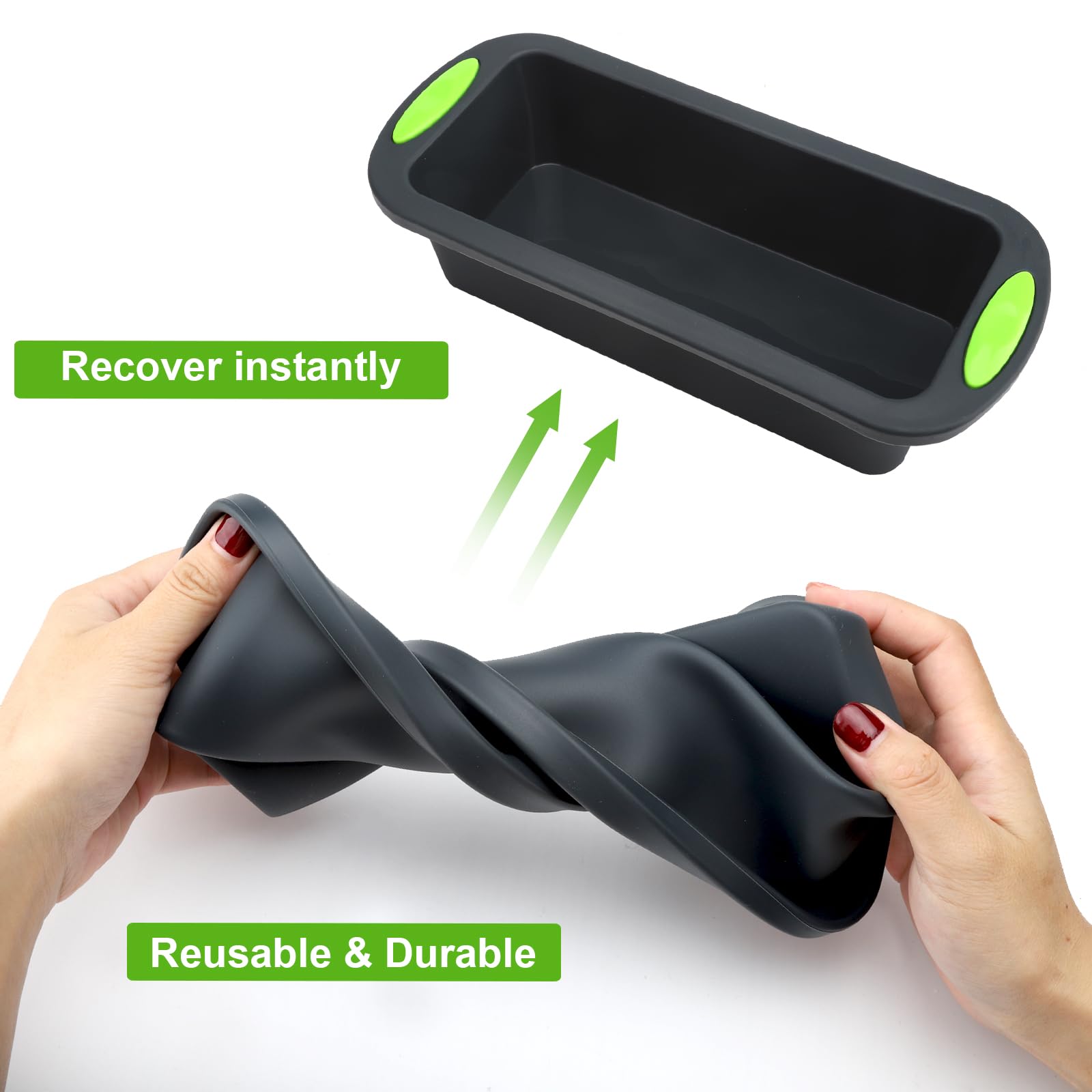 Stampo Per Pane In Silicone 28x12x6.5cm - Senza BPA, Antiaderente | Per Forno, Microonde, Frigorifero - Foto 12