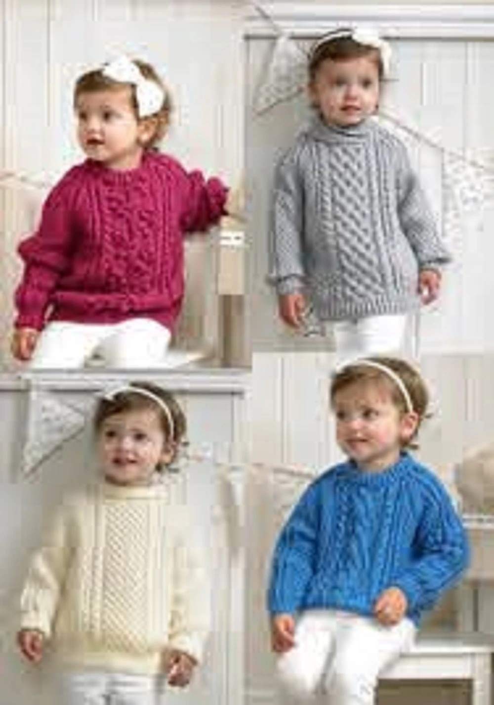 Stylecraft Multicolor Special Aran Sweaters Knitting Pattern 4175