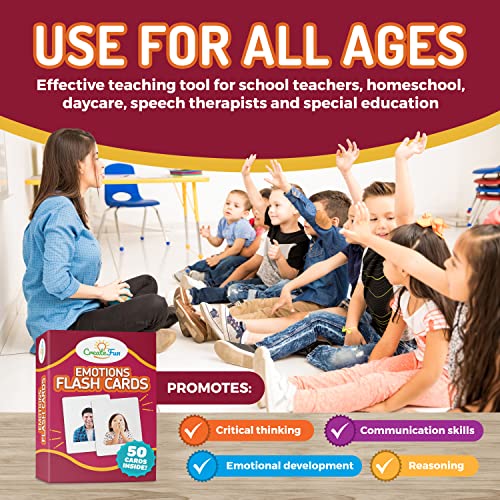 Emotions Flash Cards Volume 1-50 Feeling Photo Cards For Kids And Adults - For Speech Therapy, Aba Therapy Materials, Occupational Therapy, Esl Teaching Materials, Autism Learning Materials And More #TOP6