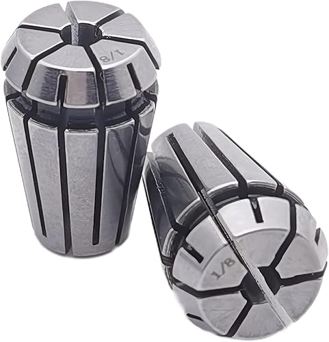 Miniatura 21 de Juego de pinzas Er11, portabrocas de enrutador de 1/8 pulgadas para máquina de grabado CNC y herramienta de torno de fresado (ER11 1/8 pulgadas)