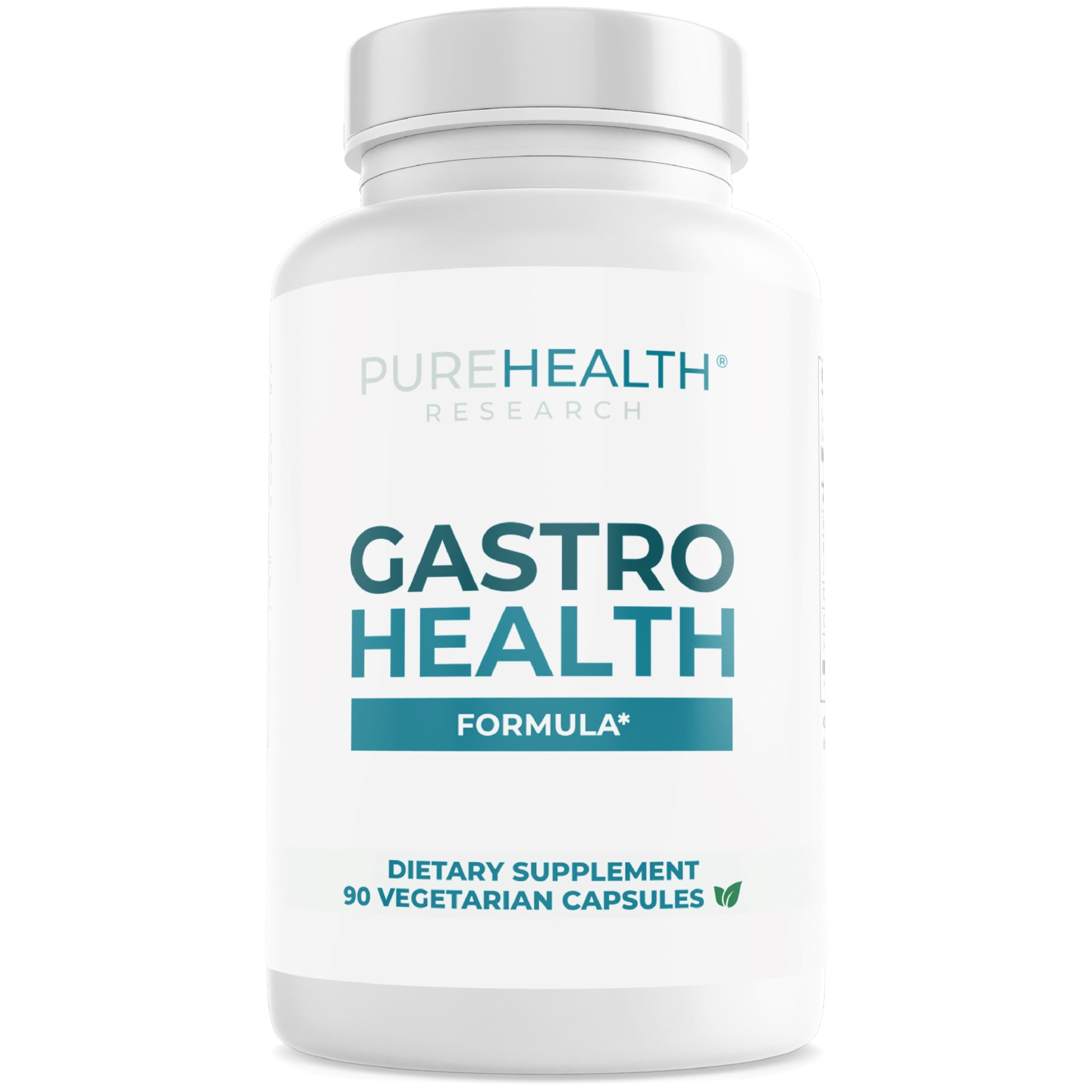 PUREHEALTH RESEARCH Gastro Health Formula - Natural Alginate for Acid Reflux - DGL Supplement for Heartburn & Indigestion - With Artichoke, Rhodiola Rosea, Hyaluronic Acid, Quince & More - 90 Capsules