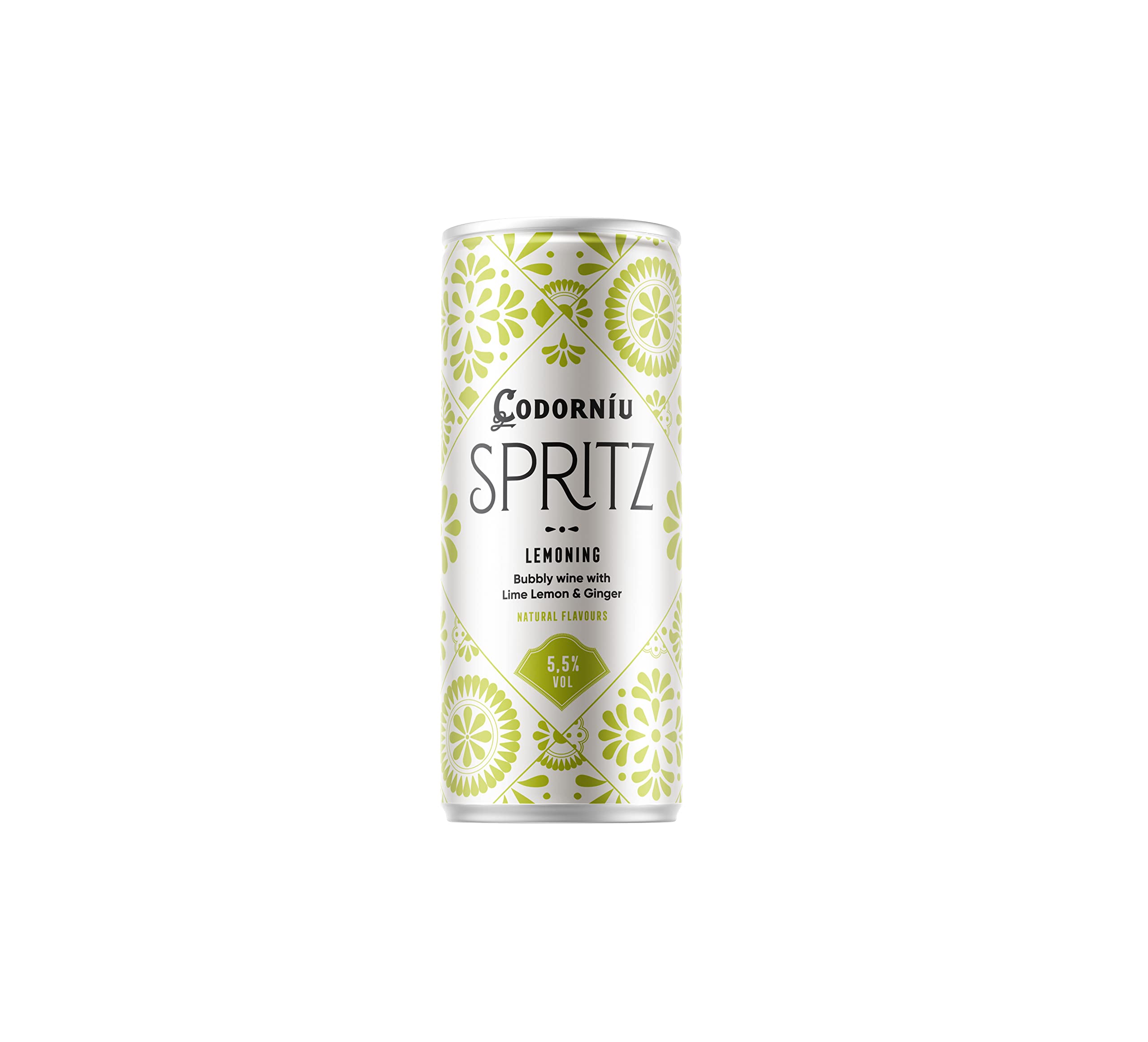Codorníu Spritz Lemoning, Vino Espumoso con Sabor a Lima Limón y Jengibre, Caja 12 Latas de 25Cl