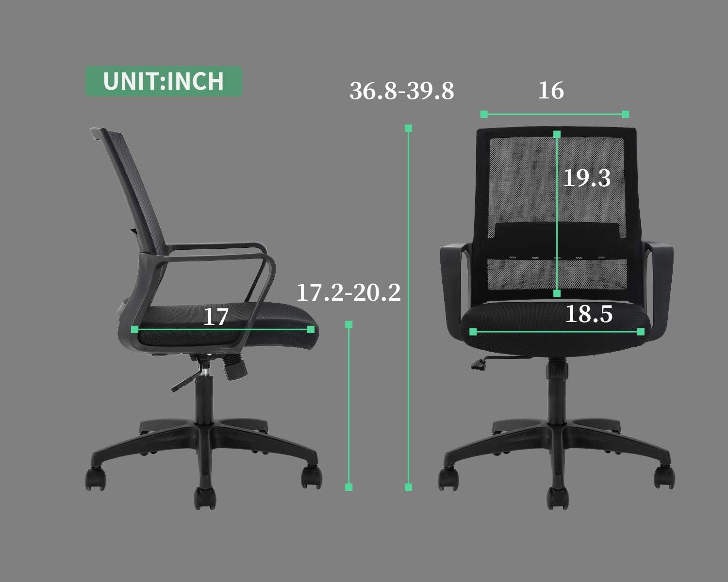 Buy Home Office Chair Ergonomic Desk Chair Swivel Rolling Computer Chair Executive Lumbar Support Task Mesh Chair Adjustable Stool For Women Men Black Online In Vietnam B07t8lxpss Buy Home Office Chair Ergonomic Desk Chair Swivel Rolling Computer Chair Executive Lumbar Support Task Mesh Chair Adjustable Stool For Women Men Black Online In Vietnam B07t8lxpss