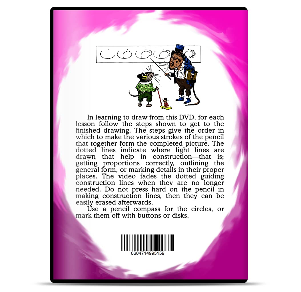 How to Draw Animals in Simple Steps for Kids Vol. 2 – Easy Step by Step Drawing Lessons DVD Video Tutorial by E.G. Lutz