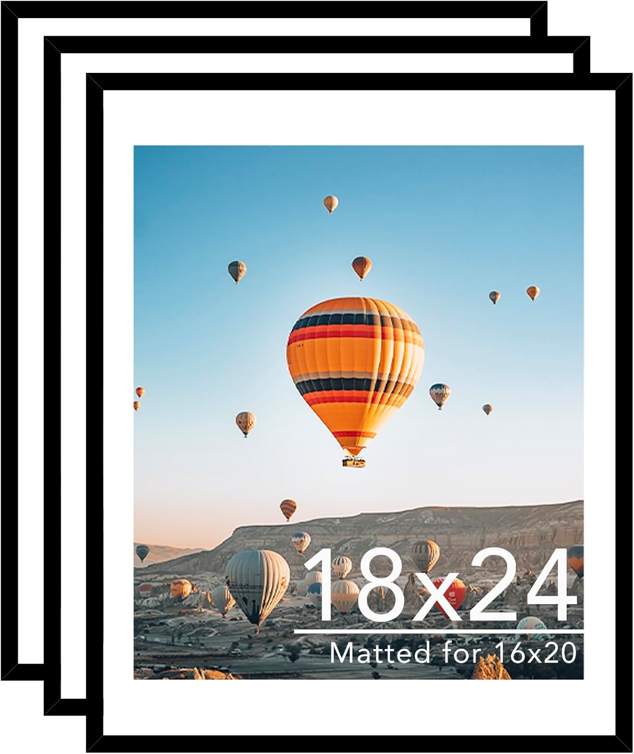 18x24 Picture Frame Set of 3 with 16x20 Mat, Display Photo 16x20 with Mat or 18 x 24 Without Mat, Wall Hanging Large 18 by 24 Poster Frame with Plexiglass, 3 Pack, Black Black 18x24 inch
INCOMPLETE