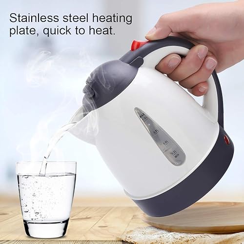 Miniatura 4 de Hervidor eléctrico portátil de 33.8 fl oz 12 V de viaje para coche, camión, hervidor de agua, botella para té y café