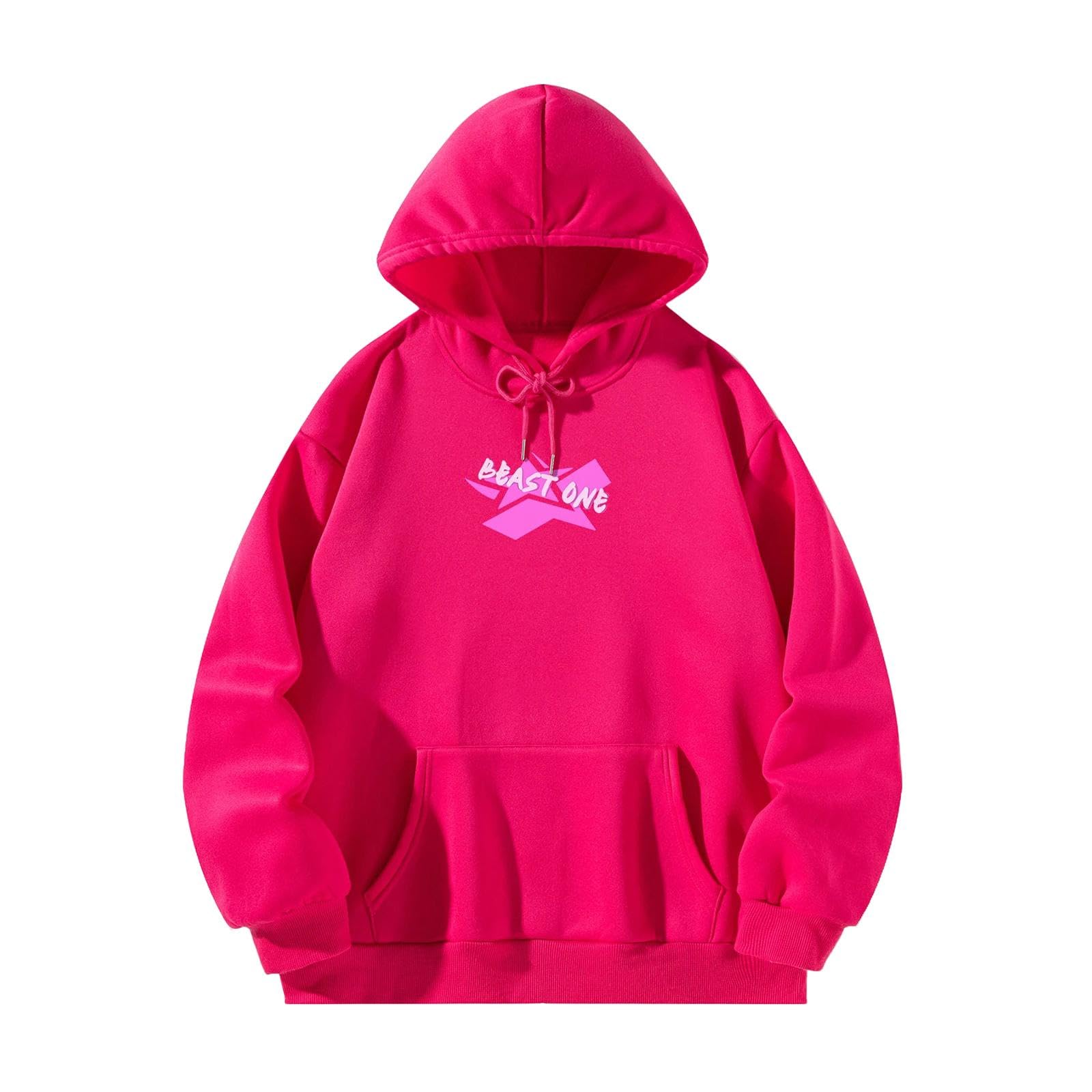 nivaa Women Drawstring Hooded Sweatshirt Pullover Hoodie for Camping Office Street XL-picture-46