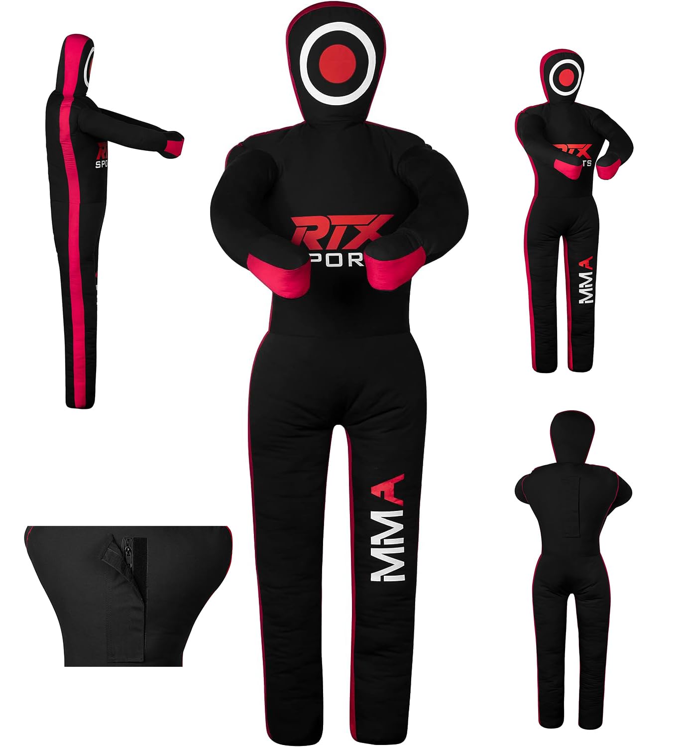RTX MMA Judo Grappling Dummy - Sac de frappe pour Brésil BJJ Jiu Jitsu Position debout Wrestling BJJ Dummy pour l'entraînement d'arts martiaux - Toile - Vide