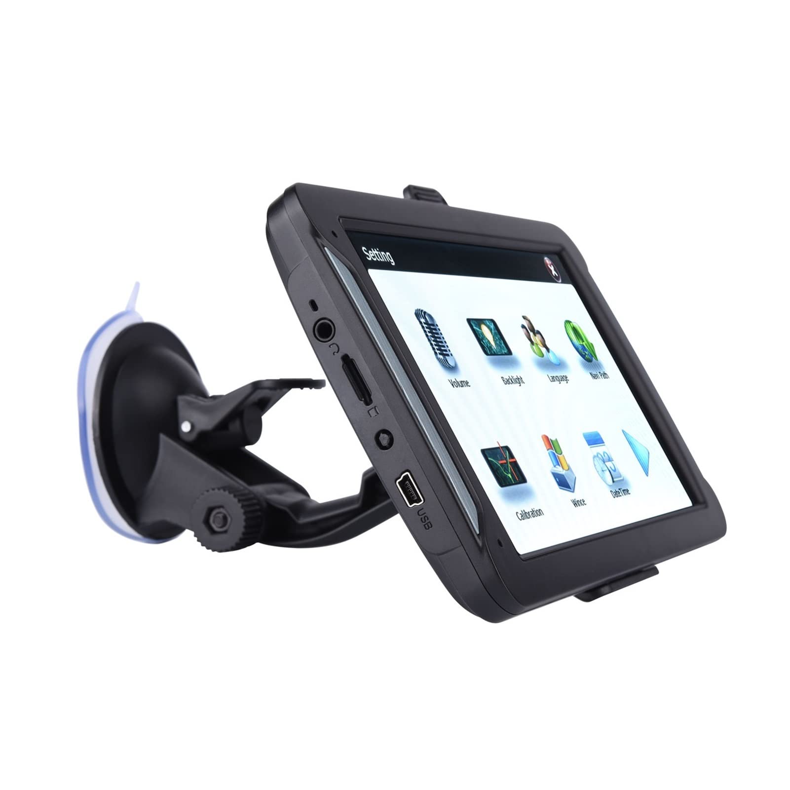 Hd Coche GPS Navegación 8G RAM128-256MB FM Bluetooth Avin Último Mapa de Europa Sat Nav Camión Navegadores(ResistiveWithBT)
