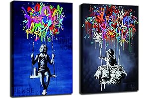 Banksy Large Canvas Wall Art Graffiti Decor