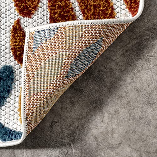 Nuloom Monique Floral Indoor/Outdoor Area Rug, 4' Round, Blue #TOP3