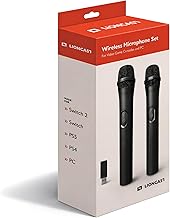 Lioncast Wireless Microphone Set of 2 for PS5 / PS4, PC, Nintendo Switch 1 & 2 - Microphone for Singstar, Lets Sing, Voice of Germany & Karaoke - Universal Microphone Switch - PlayStation & Switch