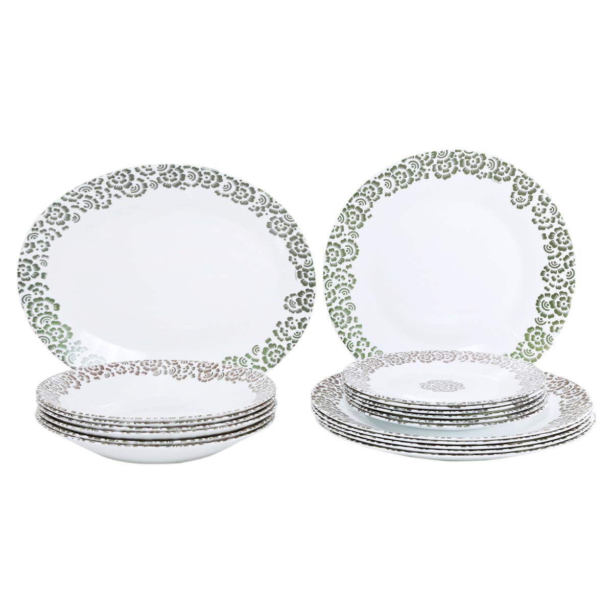 Essence Matiz Opal Dinner Set - 19 Pieces,Multi Color