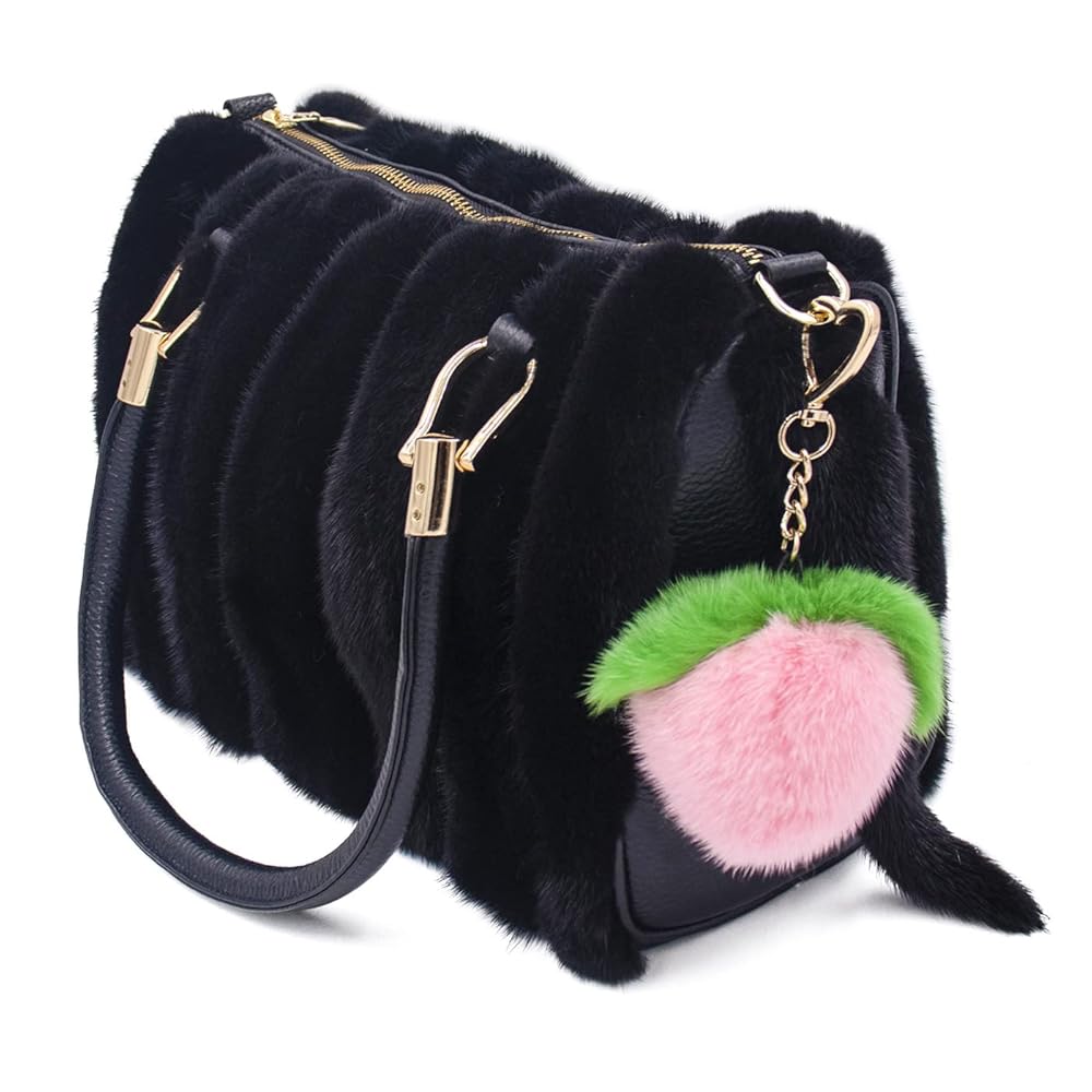 Amazon.co.jp: Surell リアルミンクファー ピーチフルーツキー