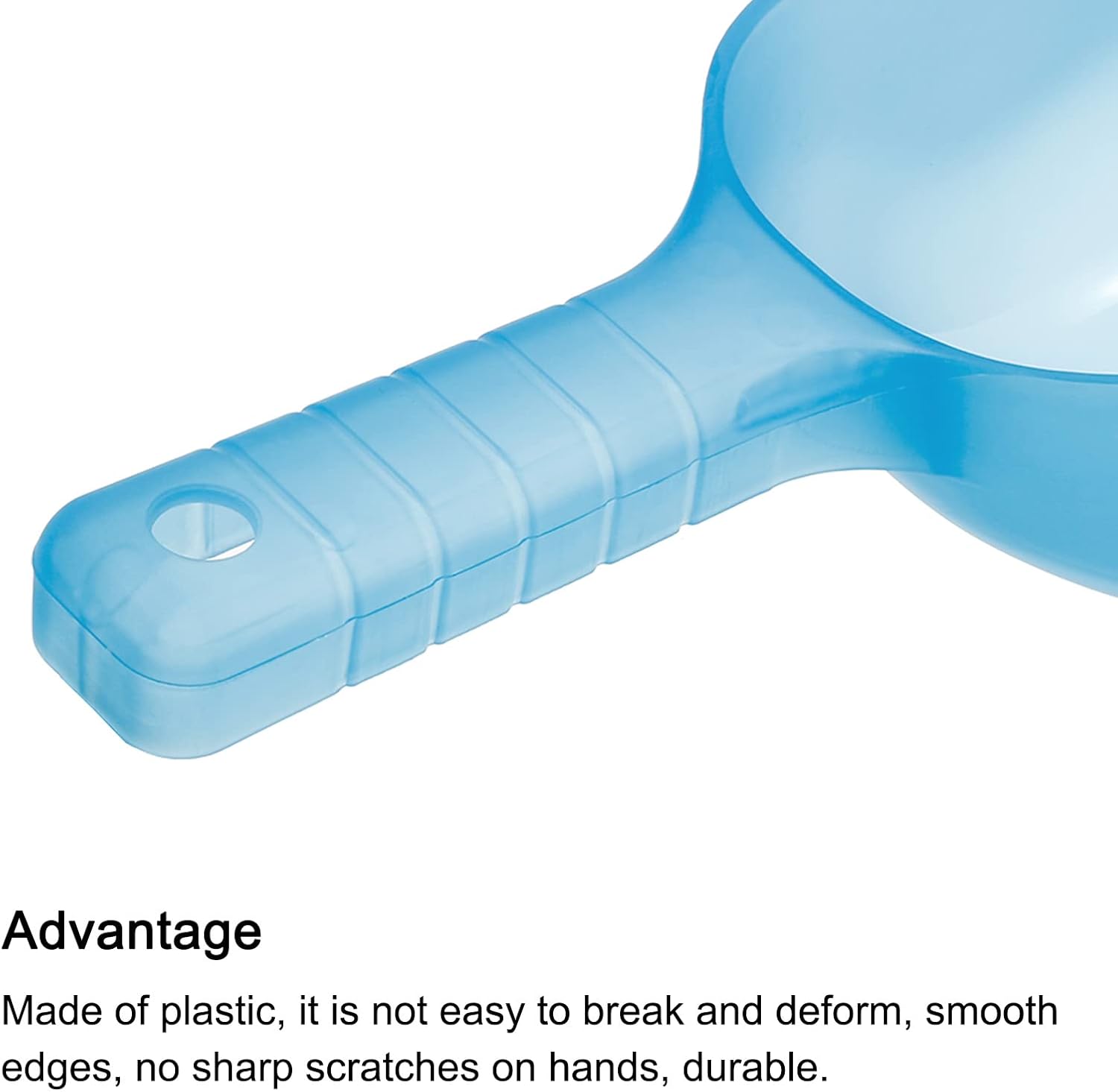 PATIKIL 12oz Ice Scoop, 2 Pack Plastic Ice Maker Shovel for Kitchen Bar Party, Blue