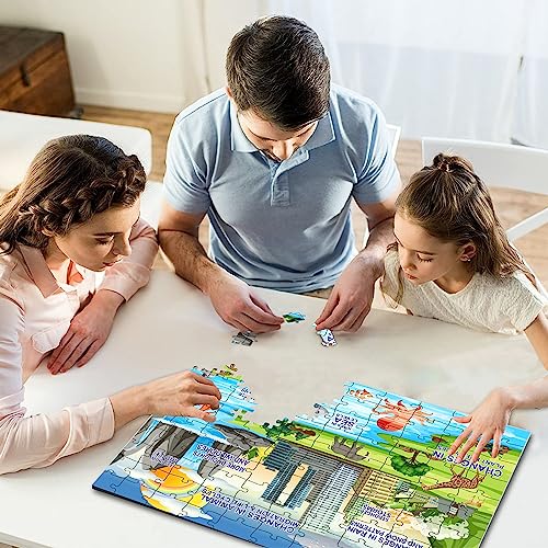Image of Ankit Toys & Games 100-Piece Jigsaw Puzzles for Kids Ages 6+, Educational and Engaging Geography Puzzle with Vibrant Map Learning (Global Warming)