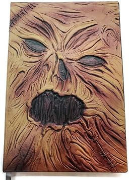 Necronomicon Book Prop Horror Movie Wiccan Spellbook Grimoire Lovecraft Cthulu Leather Latex Halloween Hocus Pocus Book of Spells Decoration Costume Notebook Journal