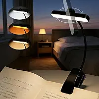 Lâmpada de Leitura para Estudo com 24 Luzes LED e Braçadeira Giratória Lâmpada de Leitura Recarregável Luz Noturna Adequada para Mesas, Mesas de Cabeceira e Computadores