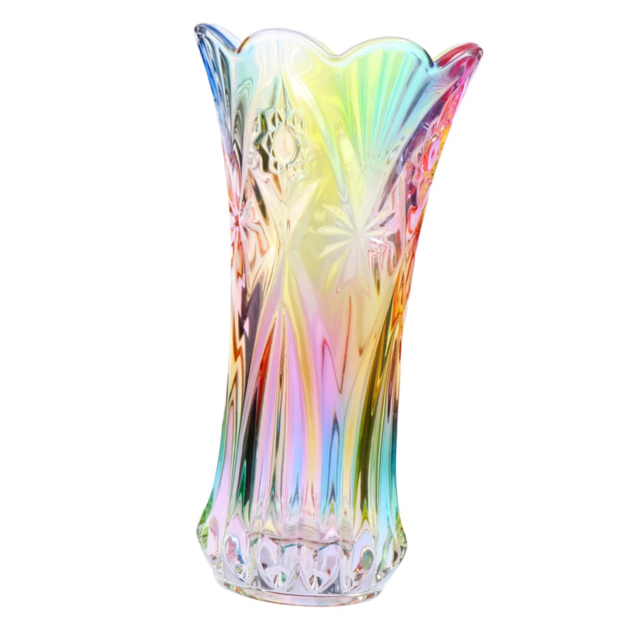 Vase en verre coloré chic pour décoration de table de salon et centre de table élégant