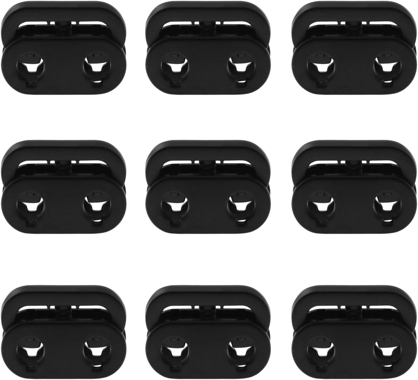 20PCS Double Hole Spring Adjustable Buckle Round Alloy Hat Cord Locking End Toggle For Shoe Laces Trouser Straps Backpacks Elastic Buckle