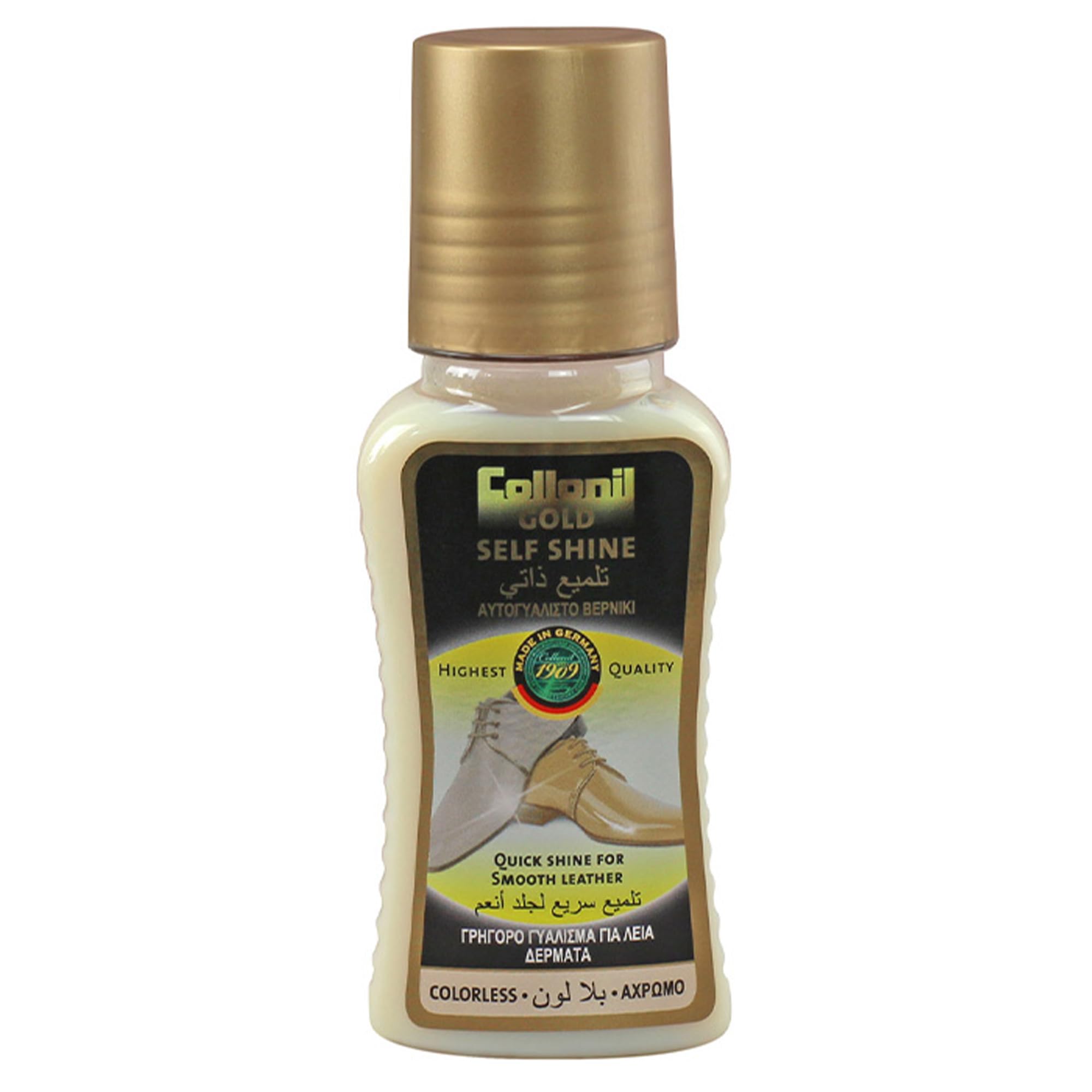 Collonil Leather Shoe Polish Self Shine 4.22 Fl Oz – bring back the shine of smooth leather shoes, Easy use, Made in Germany