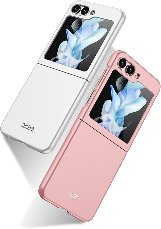 Aksesuarcim Samsung Galaxy Z Flip 7 FE ile Uyumlu Kılıfı Mat Pastel Renkli Parmak İzi Bırakmayan İnce Sert Silikon Kapak Kıpta Mor