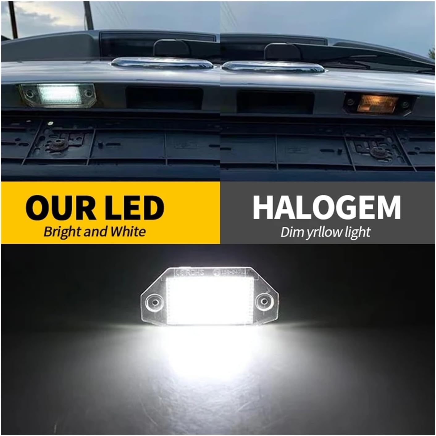 2Pcs 12V LED Number License Plate Light White Lamps Upgrade Compatible with Mondeo MKIII 4D/5D 2000 2001 2002 2003 2004 2005 2006 2007