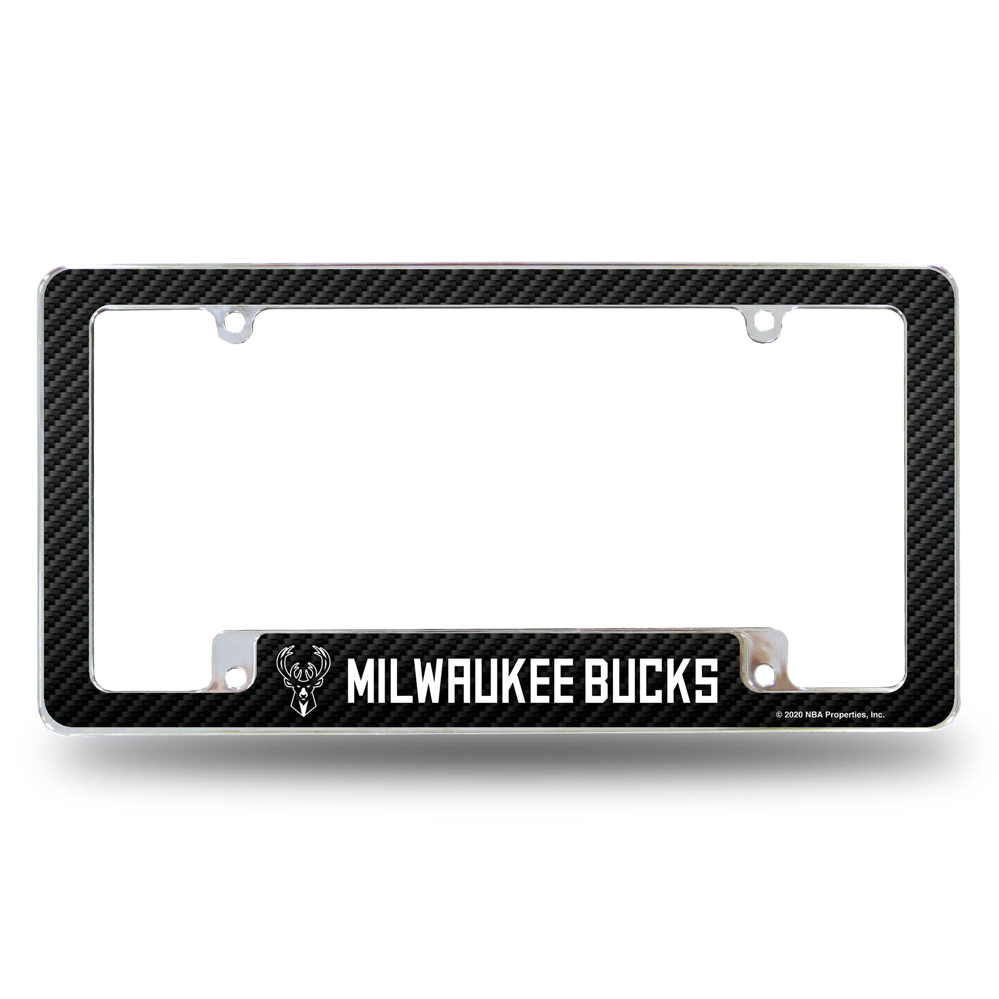 Rico Industries NBA Basketball Milwaukee Bucks Black 12" x 6" - auto accessories | Mubboo