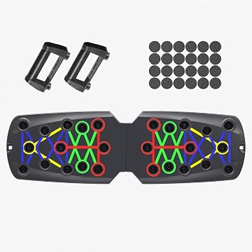 14-in-1 Push Up Board Foldable Fitness Training System, Multi-Function Home Gym Equipment for Chest, Arms, Shoulders, Back & Triceps, Portable Strength Training Board for Men & Women