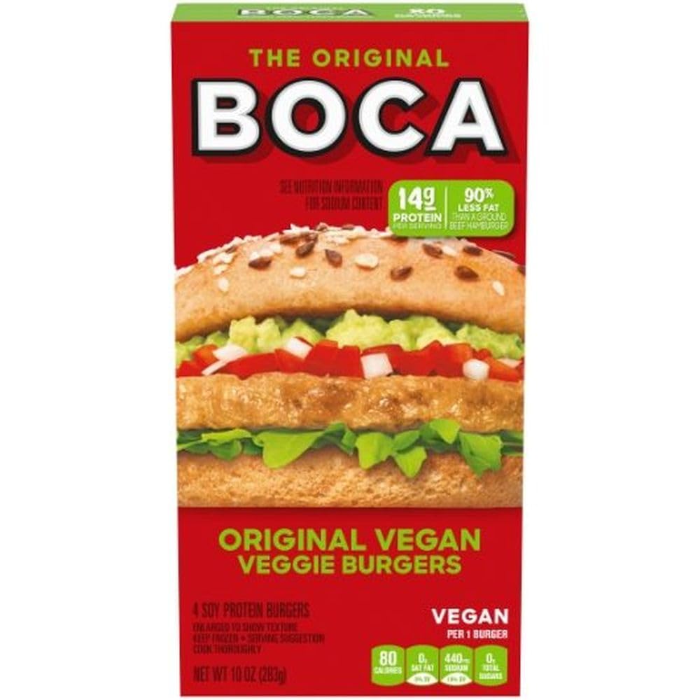 Boca Original Vegan Veggie Burgers, 10 ounce -- 12 per case