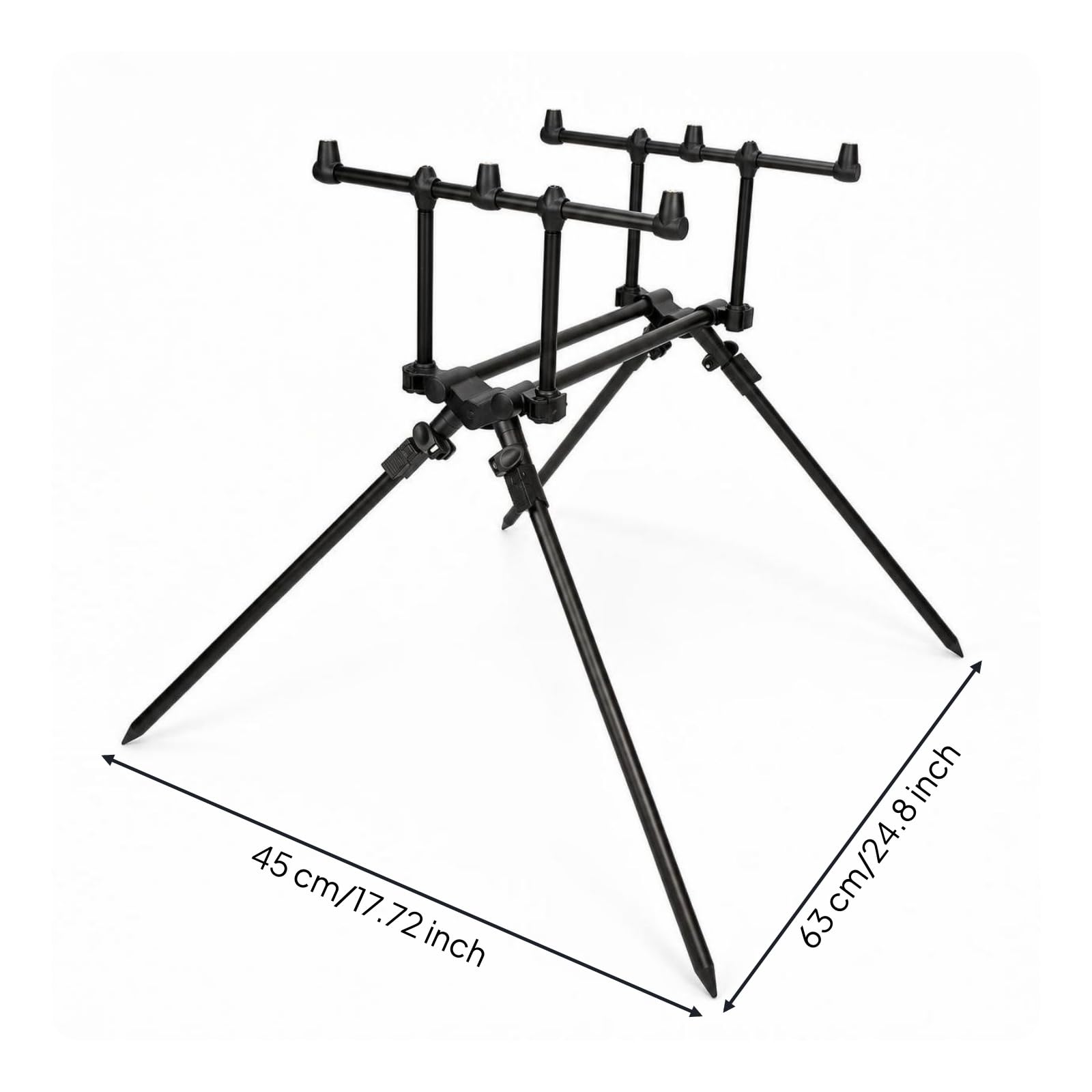 Cavalletto Porta Canne in Alluminio Cavalletto Porta Canne Stabile Reggicanna per Carpisti, Pescatori, Carp Fishing