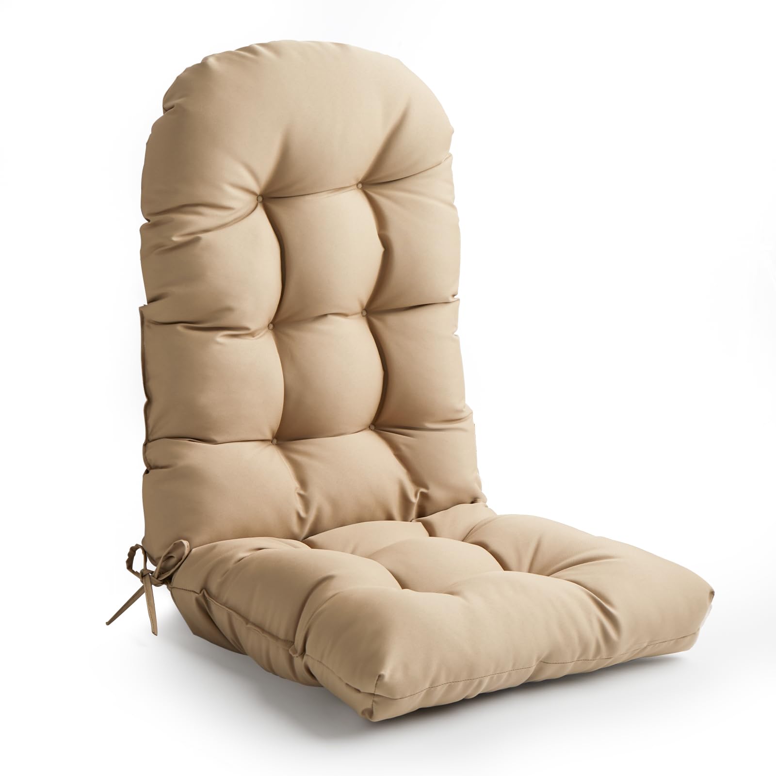 Lucresta Adirondack Chair Cushion, High Back Patio Cushions with Adjustable Ties, 48.8 x 20.4 x 4.3, Waterproof Tufted Pillow, Fade Resistant Seat