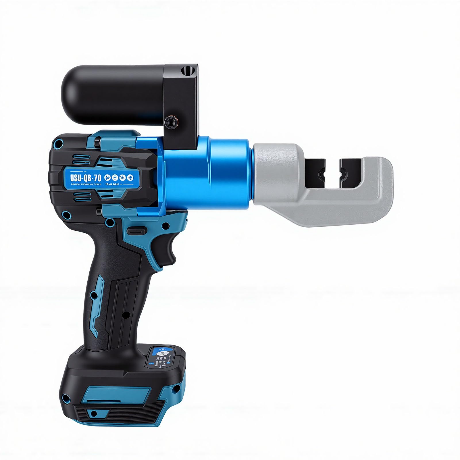 Jeffergarden Bezprzewodowe Elektryczne Hydrauliczne Narzędzie do Zaciskania 60KN 12mm Skoku z 8 Matrycami Zaciskarka Akumulatorowa do połączeń Kablowych 4-70mm²