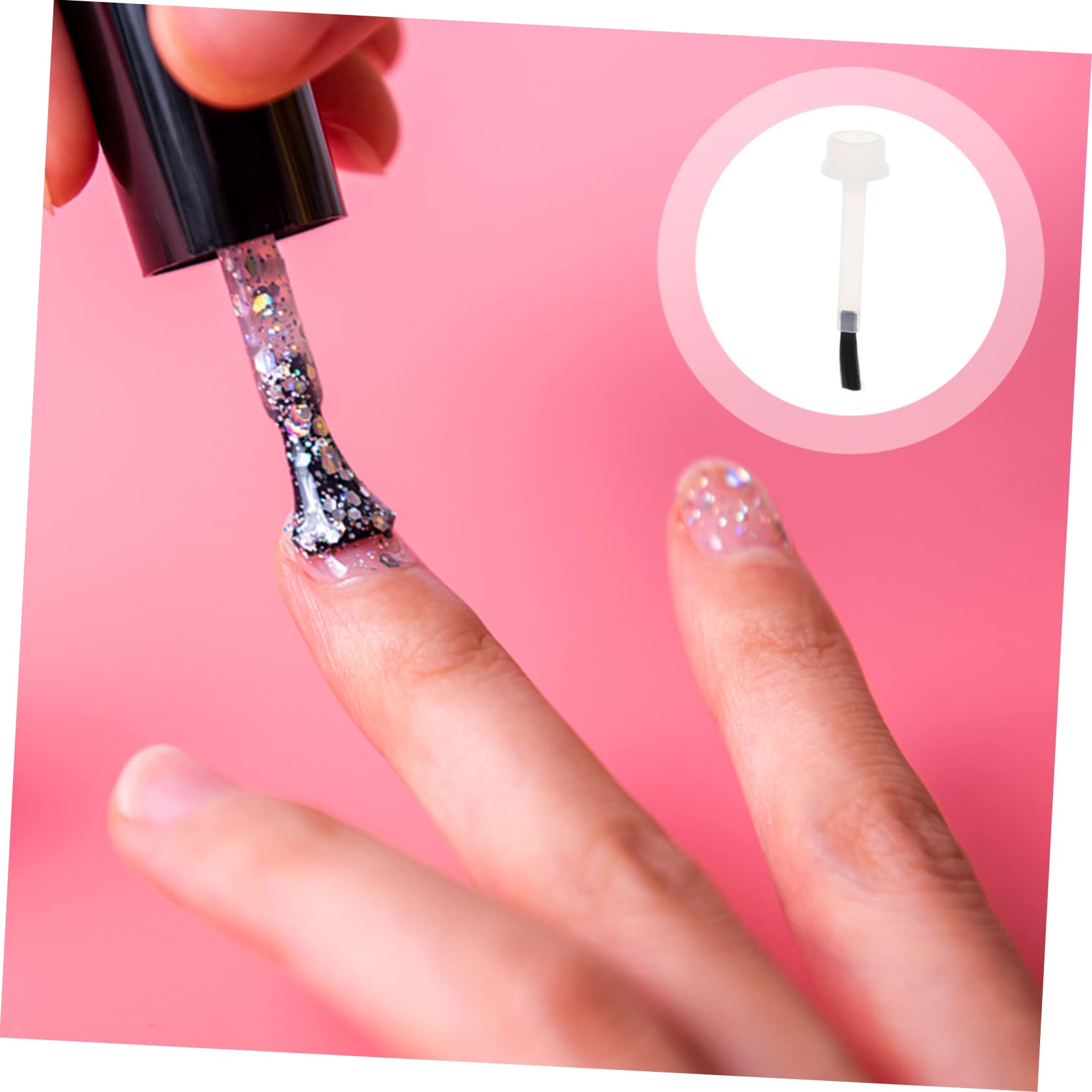 FRCOLOR 200 Piezas cepillo de botella de uñas pinceles para uñas acrilicas pinceles uñas acrilicas recambio de cepillo liquido gel Especial herramientas de manicura juegos de uñas nylon