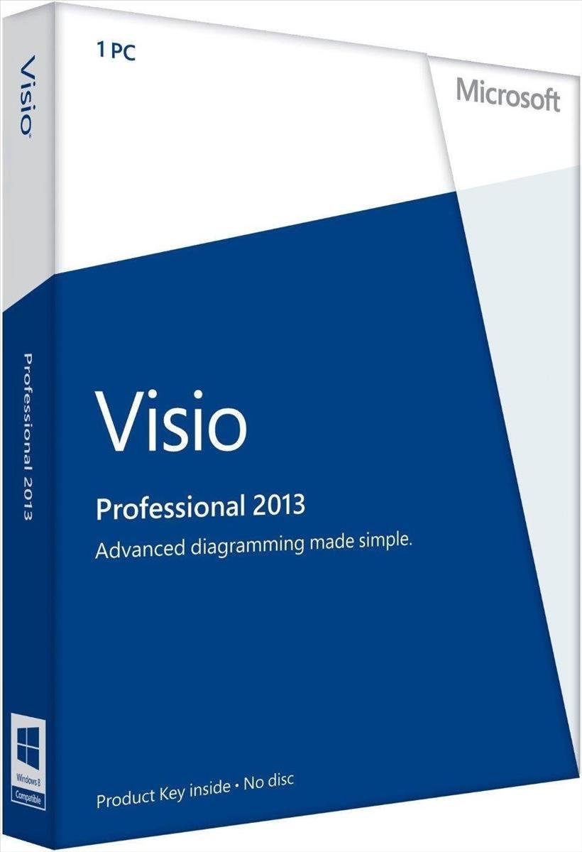 Microsoft Visio Professional 2013 - 1PC (Product Key Card ohne Datenträger) - englisch