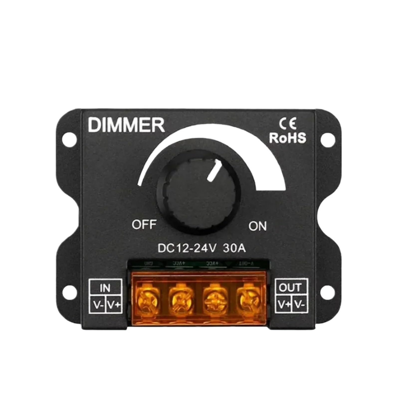 DC 12V-24V LED-Dimmerschalter 30A LED-Monochrom-Controller, PWM-Digital-Dimm-Lichtleiste, Monochrom-Licht-LED-Dimmer-Controller