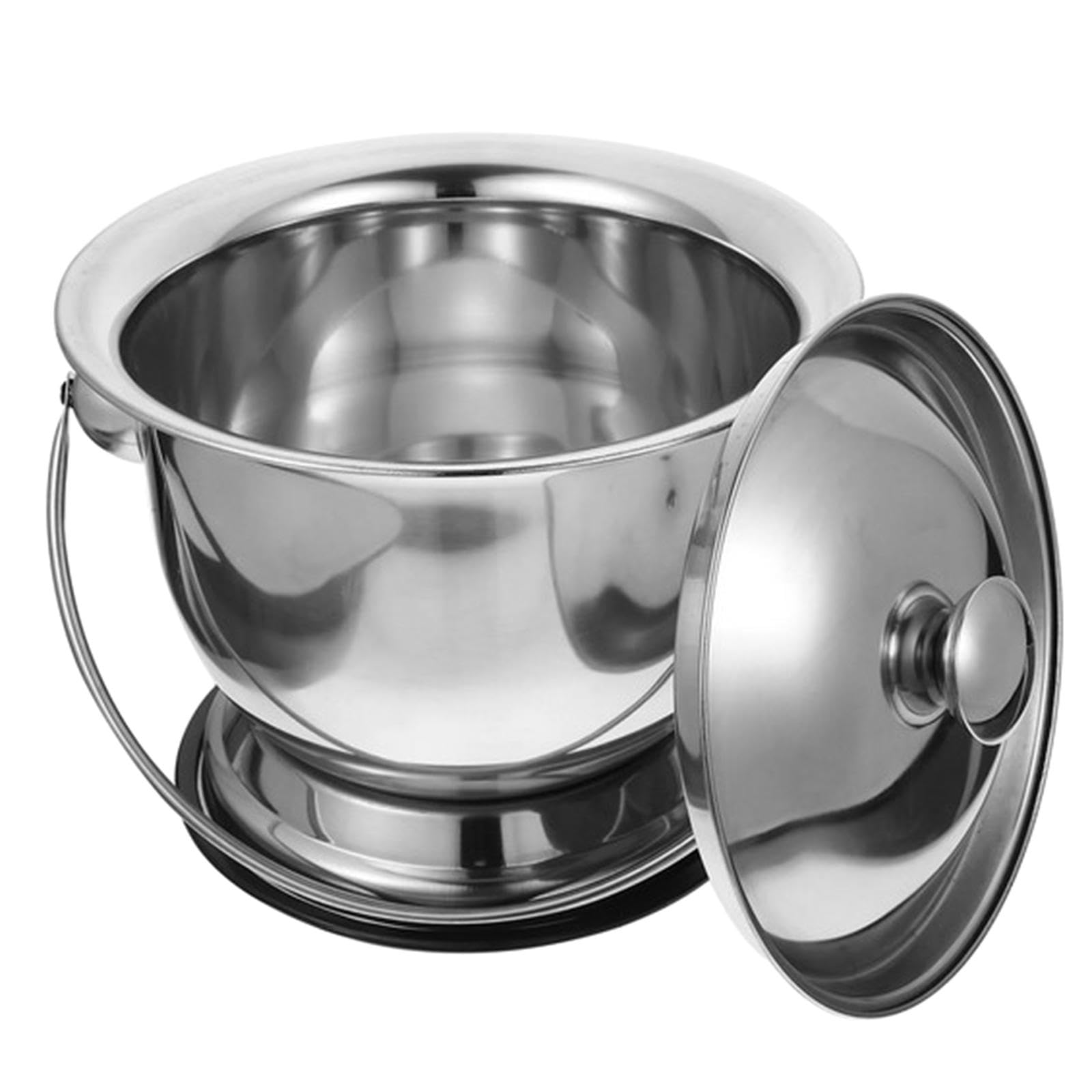 Fenteer Orinales con Tapa, Botella para Orinal, Inodoro Orinal para Niños Y Adultos de Acero Inoxidable