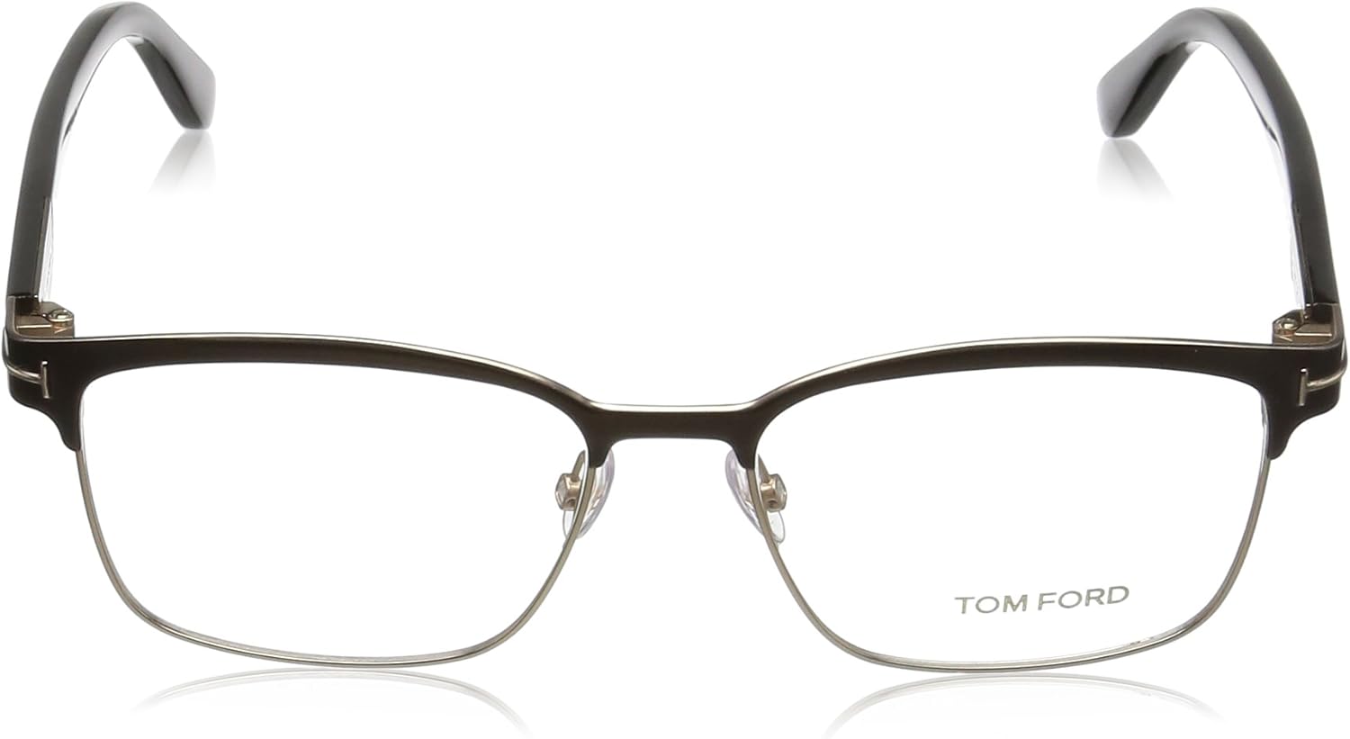 Tom Ford FT5323 Square Metal Optical Brown Rose Gold Eyeglasses TF5323 048 New